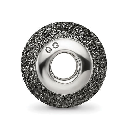 Sterling Silver Reflections Grey Laser Cut Bead