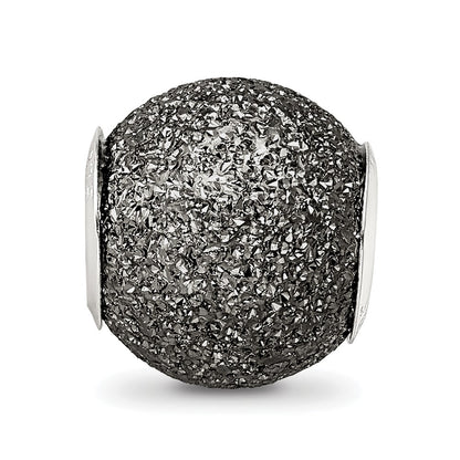 Sterling Silver Reflections Grey Laser Cut Bead