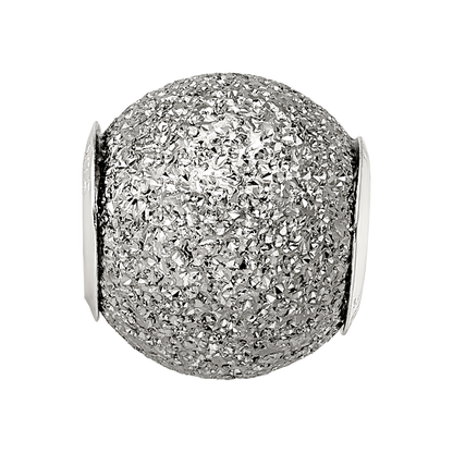 Sterling Silver Reflections Grey Laser Cut Bead