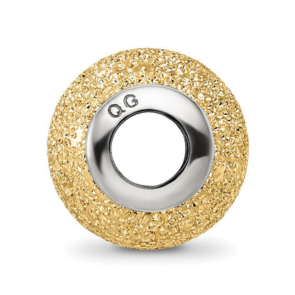 Sterling Silver Reflections Gold-plated Laser Cut Bead
