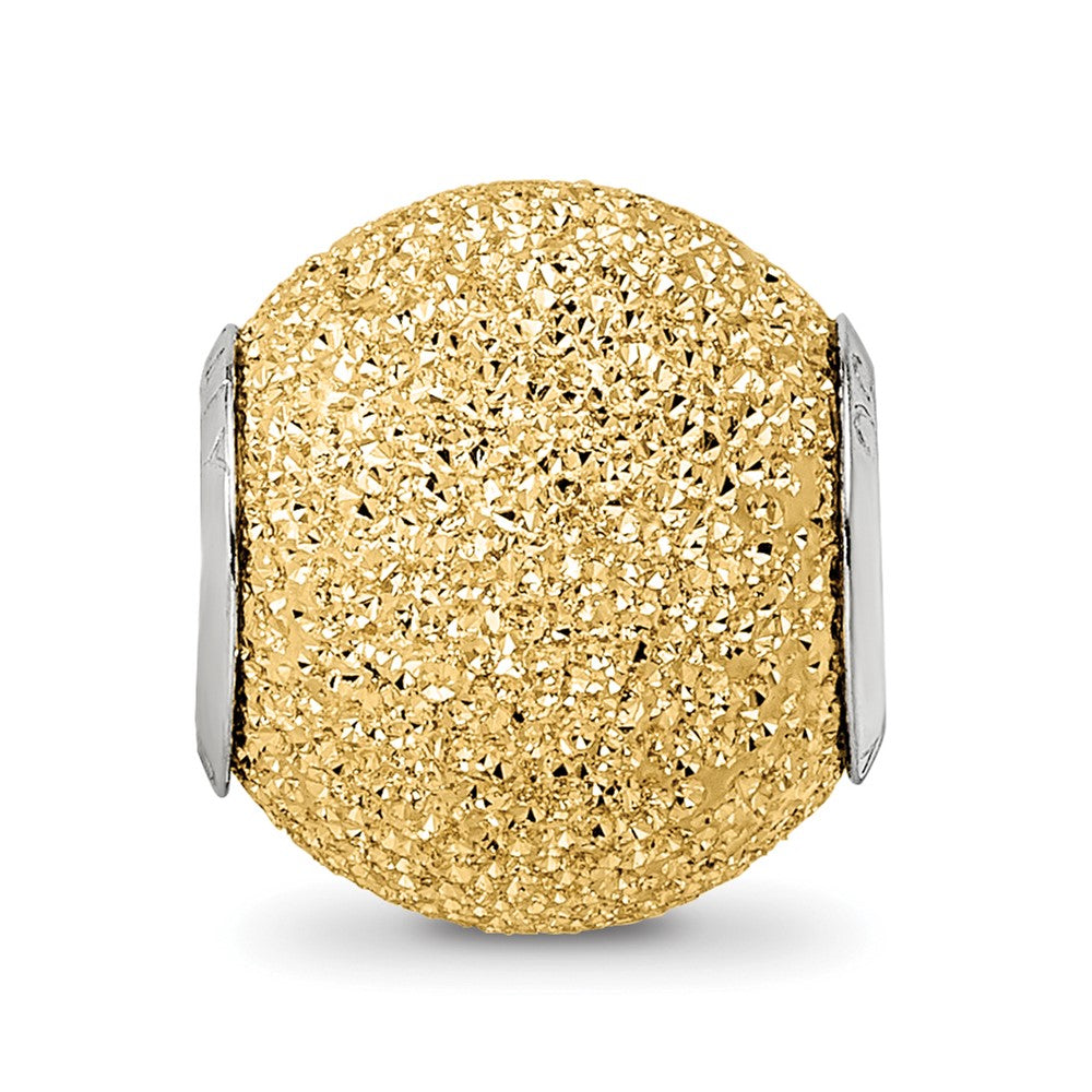 Sterling Silver Reflections Gold-plated Laser Cut Bead
