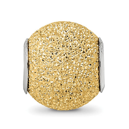 Sterling Silver Reflections Gold-plated Laser Cut Bead