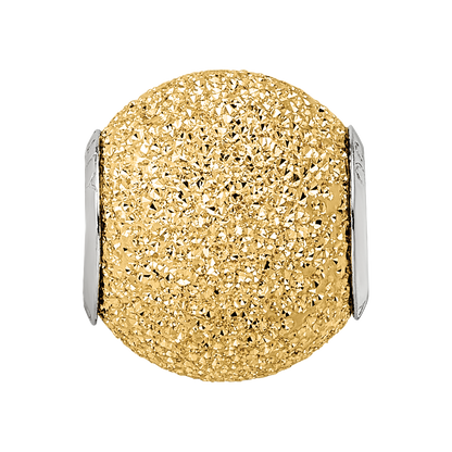Sterling Silver Reflections Gold-plated Laser Cut Bead
