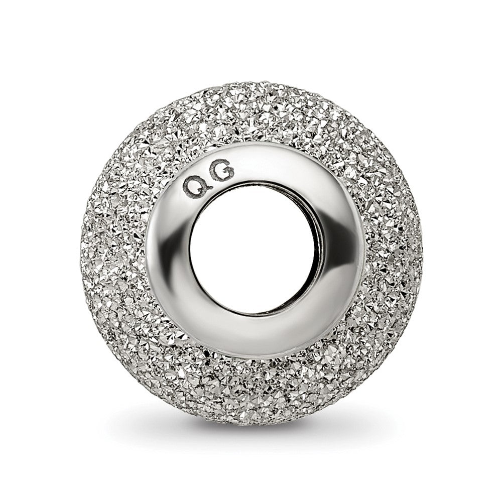 Sterling Silver Reflections Light Grey Laser Cut Bead