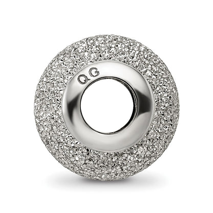 Sterling Silver Reflections Light Grey Laser Cut Bead