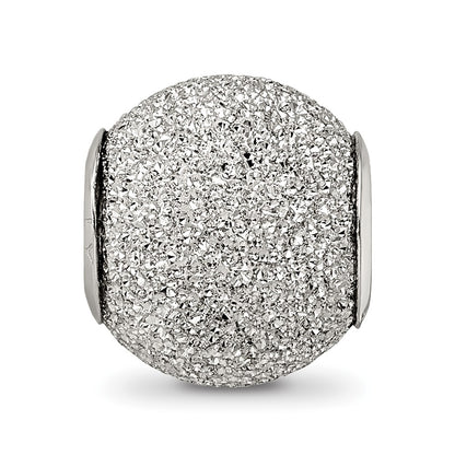 Sterling Silver Reflections Light Grey Laser Cut Bead
