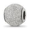 Sterling Silver Reflections Light Grey Laser Cut Bead