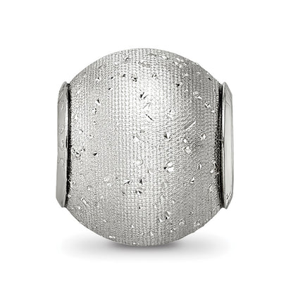 Sterling Silver Reflections Grey Laser Cut Bead