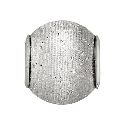 Sterling Silver Reflections Grey Laser Cut Bead
