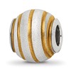 Sterling Silver Reflections Gold-plated Laser Cut Bead