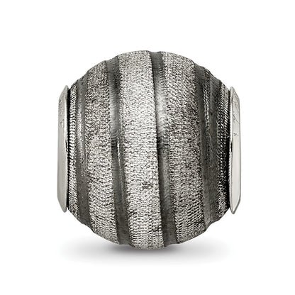 Sterling Silver Reflections Grey Laser Cut Bead