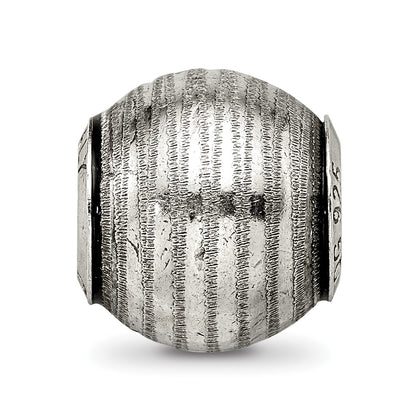 Sterling Silver Reflections Grey Laser Cut Bead
