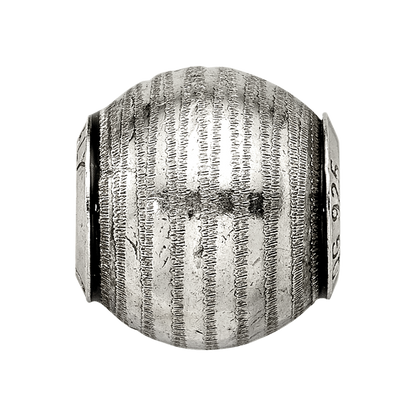 Sterling Silver Reflections Grey Laser Cut Bead