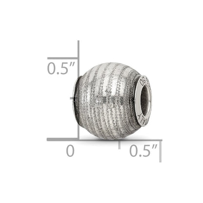 Sterling Silver Reflections Grey Laser Cut Bead
