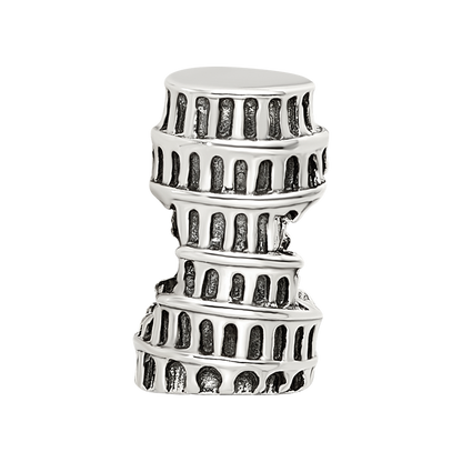Sterling Silver Reflections Leaning Tower of Pisa Bead