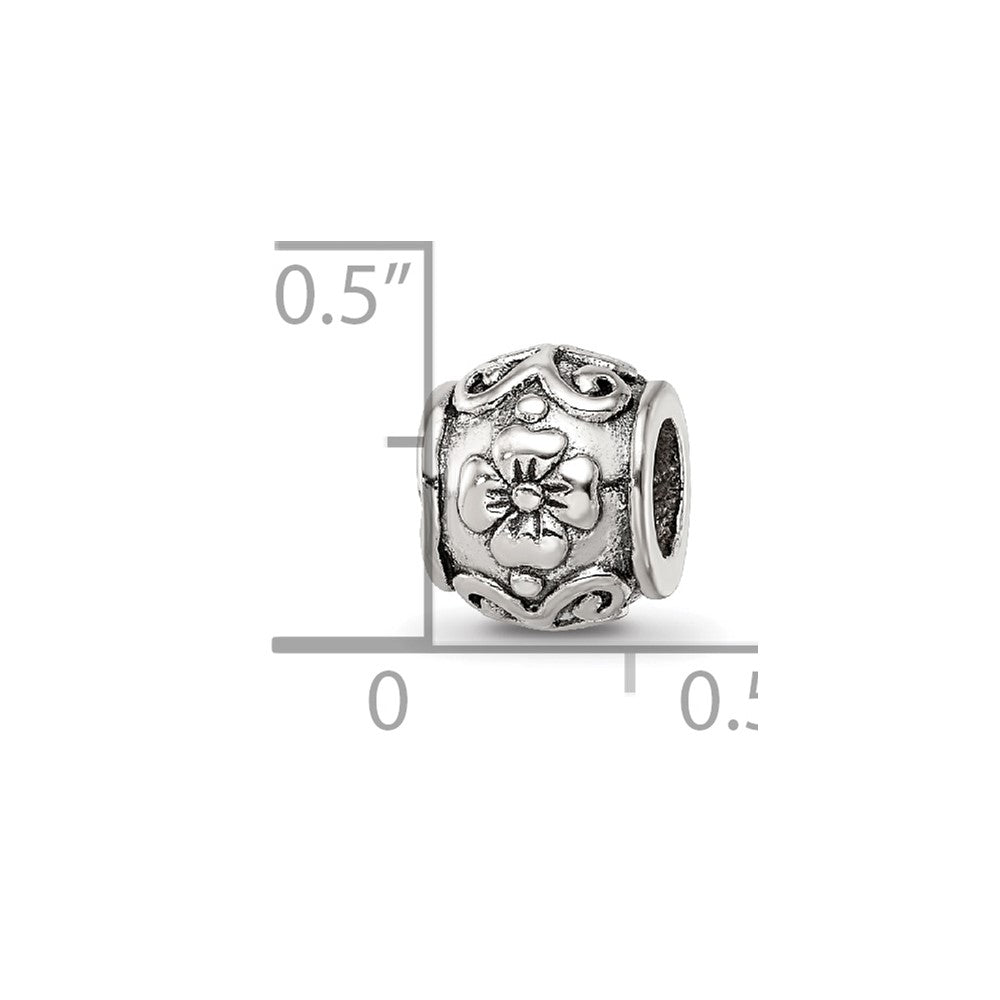 Sterling Silver Reflections Floral Bead