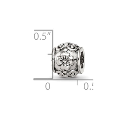 Sterling Silver Reflections Floral Bead