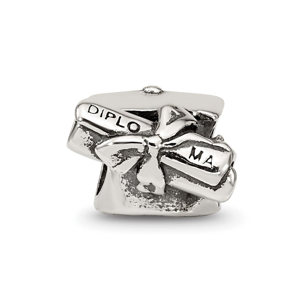 Sterling Silver Reflections Graduation Cap & Diploma Bead