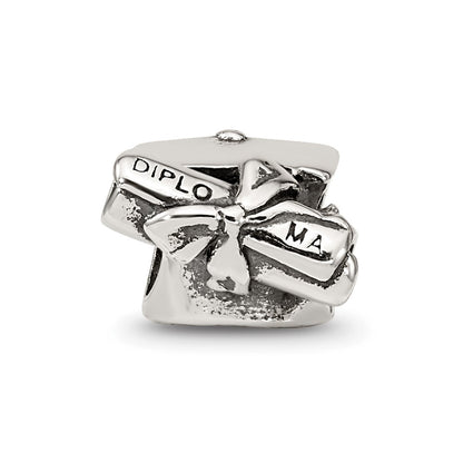 Sterling Silver Reflections Graduation Cap & Diploma Bead