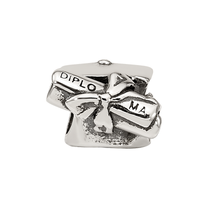 Sterling Silver Reflections Graduation Cap & Diploma Bead