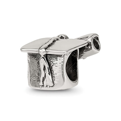 Sterling Silver Reflections Graduation Cap & Diploma Bead