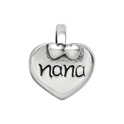 Sterling Silver Reflections Nana Heart Bead