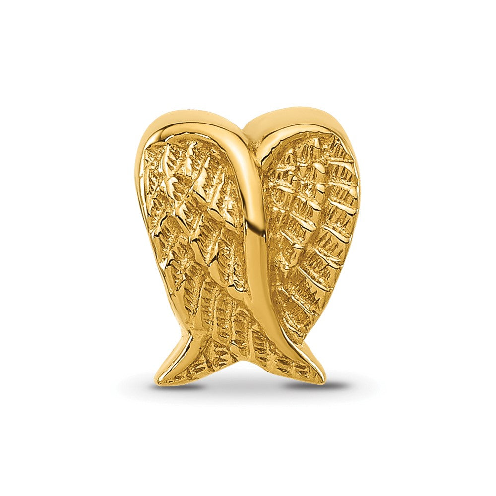 Sterling Silver Reflections Gold-plated Angel Wings Bead