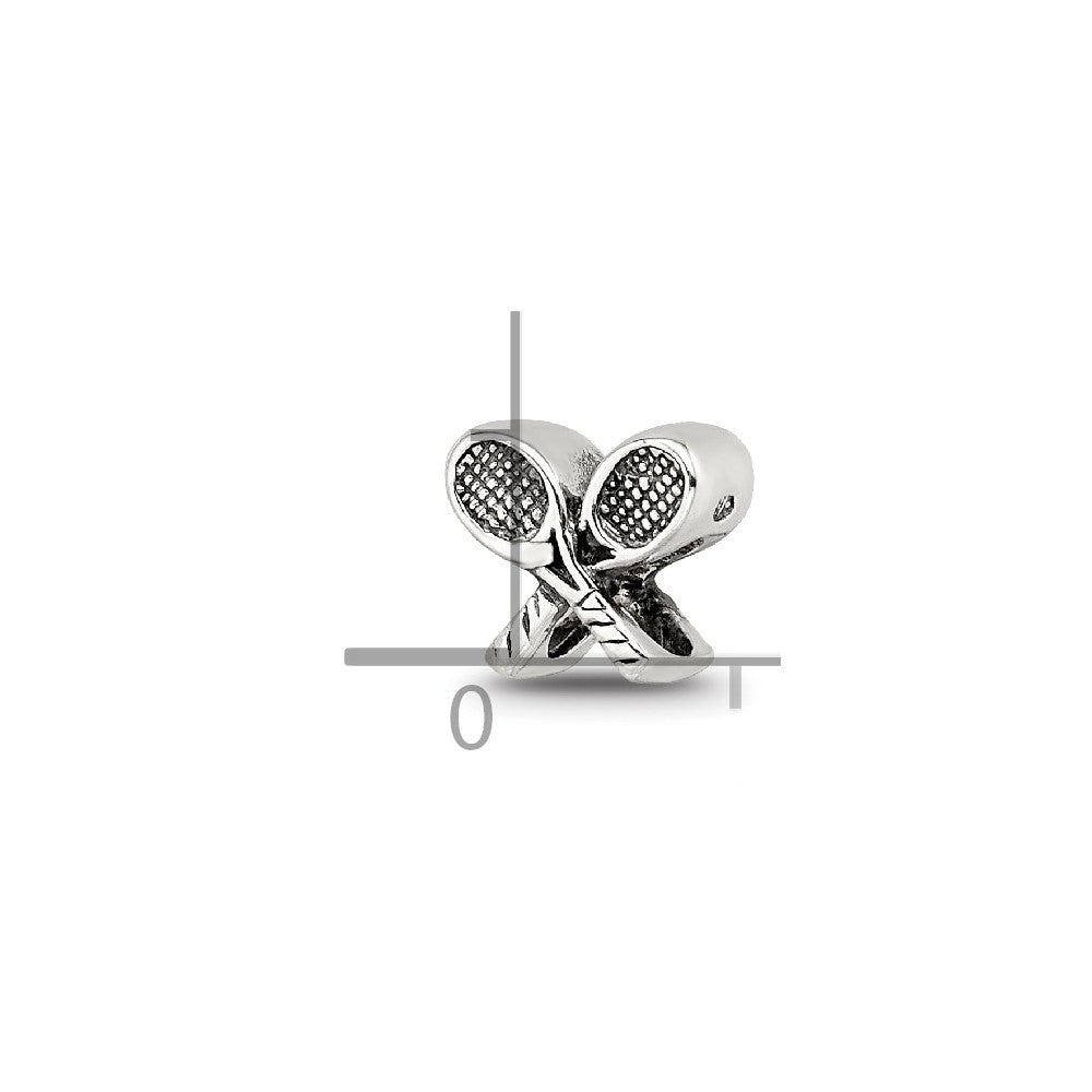 Sterling Silver Reflections Kids Tennis Racquets Bead