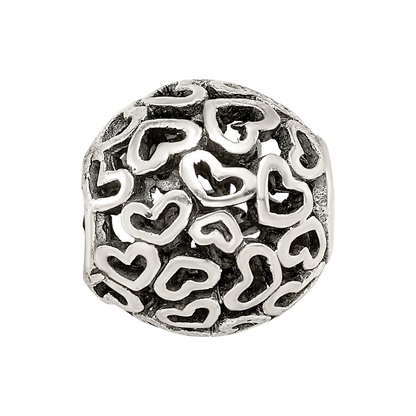 Sterling Silver Reflections Hearts Bali Bead