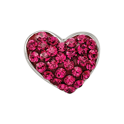 Sterling Silver Reflections Red Preciosa Crystal Heart Bead