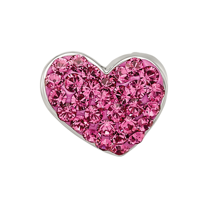 Sterling Silver Reflections Pink Preciosa Crystal Heart Bead