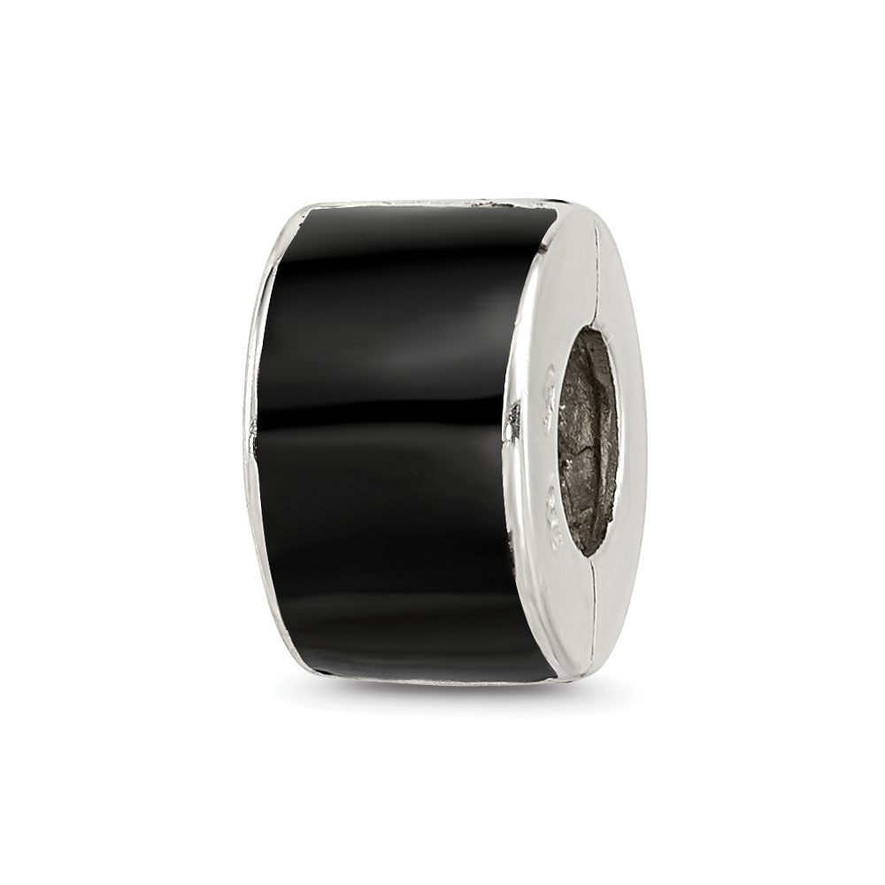 Sterling Silver Reflections Black Preciosa Crystal Bead