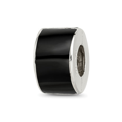 Sterling Silver Reflections Black Preciosa Crystal Bead