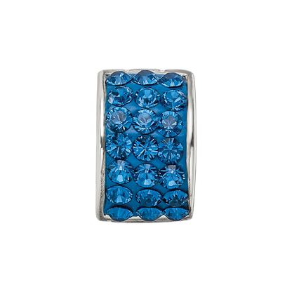 Sterling Silver Reflections Blue Preciosa Crystal Bead