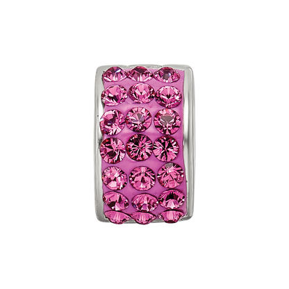 Sterling Silver Reflections Pink Preciosa Crystal Bead