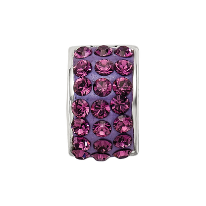 Sterling Silver Reflections Purple Preciosa Crystal Bead