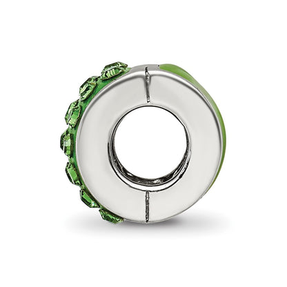 Sterling Silver Refletions Green Preciosa Crystal Bead