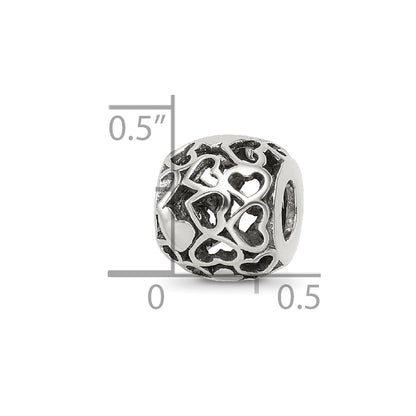 Sterling Silver Reflections Hearts Bali Bead