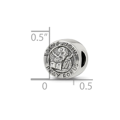 Sterling Silver Reflections Saint John Pray For Us Bead