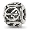 Sterling Silver Reflections Peace Sign Bead