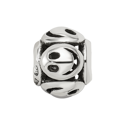 Sterling Silver Reflections Smiley Faces Bead