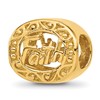 Sterling Silver Reflections Gold-plated Floral Faith Oval Bead