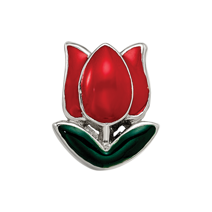 Sterling Silver Reflections Enameled Tulip Bead