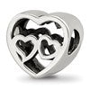 Sterling Silver Reflections Two Hearts Bead
