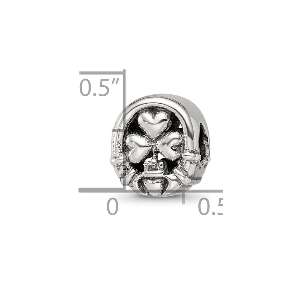Sterling Silver Reflections Three Leaf Clover Bead