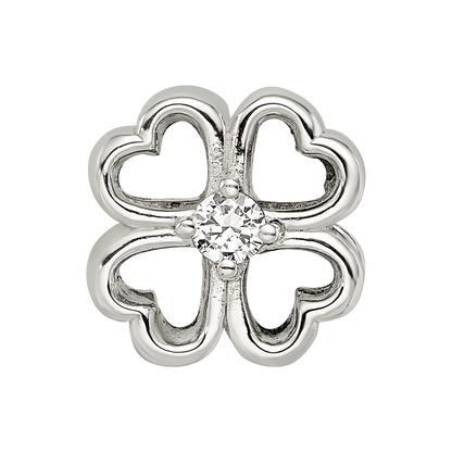 Sterling Silver Reflections Four Leaf Clover w/ CZ Bead