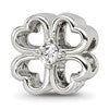 Sterling Silver Reflections Four Leaf Clover w/ CZ Bead