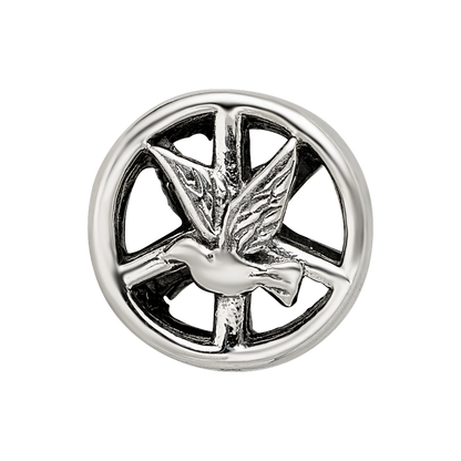 Sterling Silver Reflections Dove & Peace Sign Bead