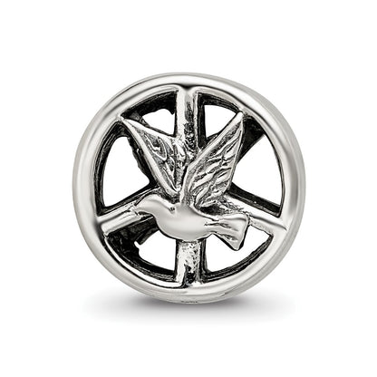 Sterling Silver Reflections Dove & Peace Sign Bead