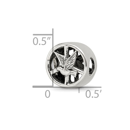 Sterling Silver Reflections Dove & Peace Sign Bead